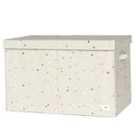 Pudełko zamykane na zabawki z wzorem terrazzo w kolorze zielonym dla dziecka. 3 Sprouts Pudełko Zamykane Recycled Terrazzo Green