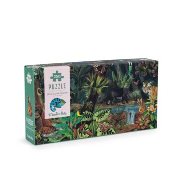 Puzzle tradycyjne 350 elementów z motywem tropikalnego lasu dla dzieci. Moulin Roty Puzzle 350 El. w TROPIKALNYM LESIE