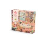 Puzzle kartonowe 100 elementów obrazek kuchnia z meblami i stołem dla dzieci. Moulin Roty Puzzle Kartonowe La Grande Famille100 Elem