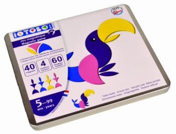 Magnetyczna układanka podróżna z elementami w kształcie tukana dla dzieci. iOTOBO Podróżna Układanka Magnetyczna TUKAN