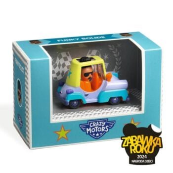 Model kolekcjonerski kolorowy samochód zabawkowy dla dzieci. Djeco Autko CRAZY MOTORS FUNKY BOLIDE