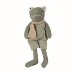 Przytulanka z dzianiny w kształcie zielonej żabki z szalikiem dla dziecka. Egmont Toys Przytulanka z dzianiny Żabka Jeremy