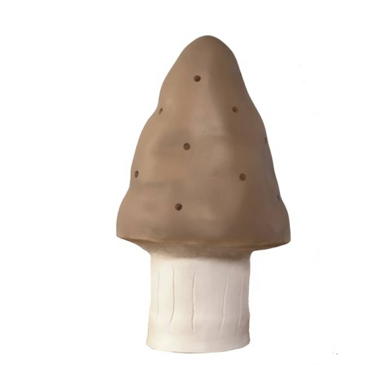 Lampka nocna LED w kształcie grzybka w kolorze czekoladowym dla dzieci. Egmont Toys Lampka nocna LED Grzybek czekolada