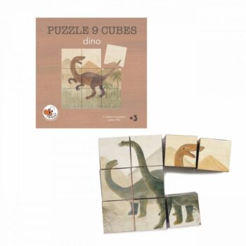 Układanka sześciany z motywem dinozaurów dla dzieci dziewczynki chłopca. Egmont Toys Puzzle dla dzieci układanka sześciany Dinozaury