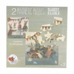 Magnetyczne puzzle dla dzieci z motywem rodziny królików 2 zestawy po 20 elementów każdy. Egmont Toys Puzzle dla dzieci magnetyczne Rodzina Królików