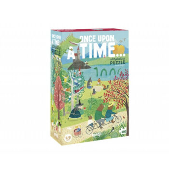 Pudełko puzzli dla dzieci 100 elementów z kolorową ilustracją postaci i przyrody z grą obserwacyjną. Londji Puzzle dla dzieci 100 el z grą obserwacyjną Pewnego razu …