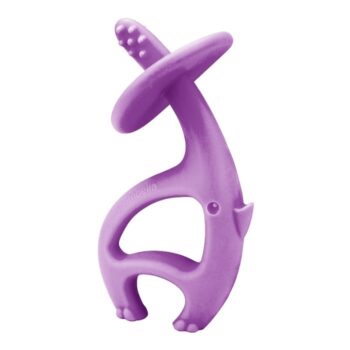 Fioletowy gryzak w kształcie słonia dla niemowlaka. Mombella Gryzak Dancing Elephant Purple