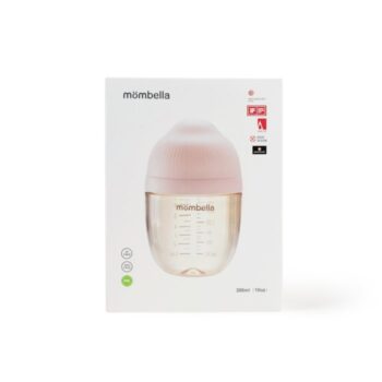 Butelka do karmienia dla niemowlaka 300 ml różowa z tworzywa PPSU antykolkowa. Mombella Butelka Antykolkowa dla Niemowlaka 9M Roze PPSU 300ml