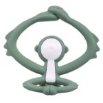 Zielony gryzak zabawka w kształcie małpki dla niemowlaka. Mombella Gryzak Zabawka Małpka Light Green