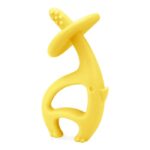 Żółty gryzak w kształcie słonia dla niemowlaka. Mombella Gryzak Dancing Elephant Lemon