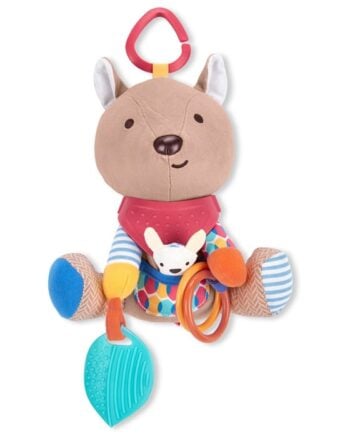 Zawieszka pluszowa kangur z kolorowymi elementami i gryzakiem dla niemowlaka. Skip Hop Zawieszka Aktywna Bandana Buddies Kangur