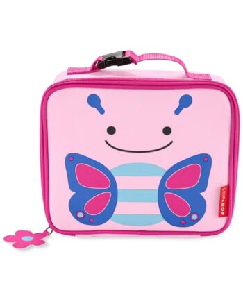 Różowa torba termiczna na lunch z motylem dla dziecka. Skip Hop Torba Termiczna Lunch Bag Motyl ZOO