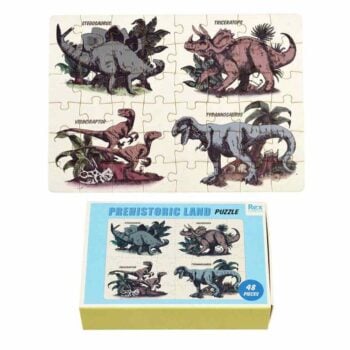 Mini puzzle 48 elementów z motywem dinozaurów dla dzieci. Rex London Mini Puzzle 48 elementów Dinozaury