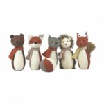 Zestaw miękkich kręgli w kształcie leśnych zwierzątek dla dzieci do zabawy. Egmont Toys Kręgle dla dzieci do zabawy Leśne zwierzątka