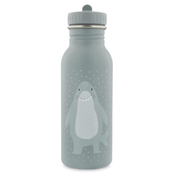 Szary bidon termiczny 500 ml z motywem rekina dla dziecka. Trixie Baby Rekin Bidon Butelka 500 ml