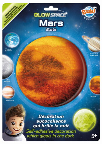 Naklejka dekoracyjna planeta Mars świecąca w ciemnościach dla dzieci. Buki Planeta świecąca w ciemnościach MARS