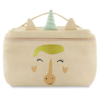 Beżowa termiczna torba na lunch z motywem jednorożca dla dziecka. Trixie Baby Jednorożec Termiczny Lunch Box