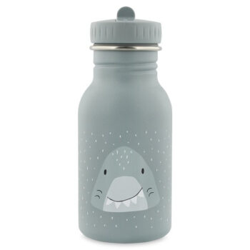 Szara butelka dla dziecka z nadrukiem rekina pojemność 350 ml. Trixie Baby Rekin Bidon Butelka 350 ml