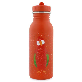 Czerwony bidon dla dziecka z nadrukiem papugi pojemność 500 ml. Trixie Baby Papuga Bidon Butelka 500 ml