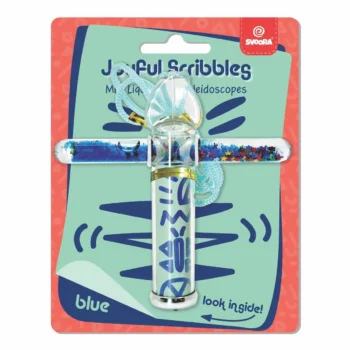 Mini kalejdoskop z ruchomymi elementami w płynie niebieski dla dziecka. SVOORA Mini kalejdoskop z ruchomymi elementami w płynie Blue 23058