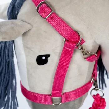 Różowy halter i lina do zabawkowego konia hobby horse dla dziecka. byAstrup Halter i lina do Hobby Horse różowy (Akcesorium)