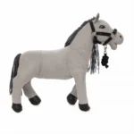 Szara pluszowa zabawka konik z czarną grzywą i kopytami dla dzieci. byAstrup Konik Minis zabawka- Lucky 30cm Szary