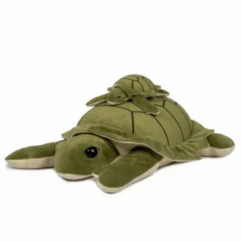 Pluszak obciążeniowy żółw zielony z mniejszym żółwikiem na grzbiecie dla dzieci. byAstrup Pluszak obciążeniowy żółw 1.6kg