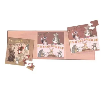 Puzzle magnetyczne z ilustracjami zwierząt grających na instrumentach muzycznych dla dzieci. Egmont Toys Puzzle magnetyczne Muzycy
