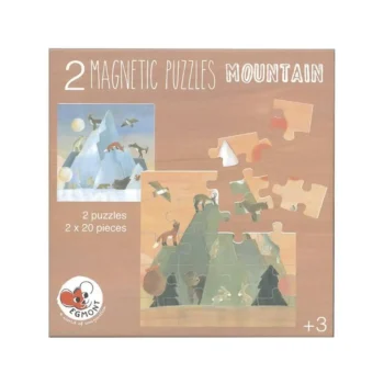 Puzzle magnetyczne z motywem gór 2 x 20 elementów dla dzieci powyżej 3 lat. Egmont Toys Puzzle magnetyczne Góry