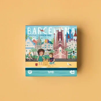 Puzzle kreatywne 50 elementów z ilustracją Barcelony dla dzieci od 4 lat. Londji Puzzle Gaudi Sorra z grą obserwacyjną 50 el
