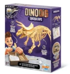 Zestaw do składania szkieletu dinozaura Triceratops dla dzieci powyżej 8 lat z narzędziami do wykopalisk i instrukcją. Buki Mały paleontolog Triceratops