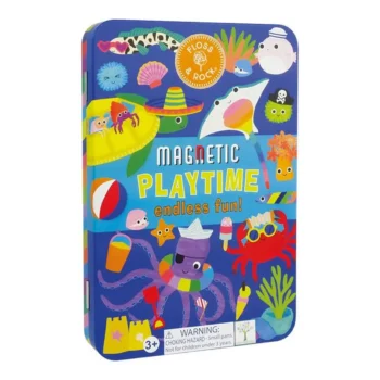 Magnetyczna układanka puzzle z motywem podwodnego świata kolorowe postacie morskie dla dzieci powyżej 3 lat. Floss&Rock Podwodny Świat Magnetyczna Układanka w Pudełku