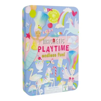 Magnetyczna układanka puzzle z postaciami fantasy jednorożcem i tęczą dla dzieci. Floss&Rock Kraina Fantazji Magnetyczna Układanka w Pudełku