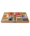 Wooden Story Drewniane Klocki w Skrzynce – Kolorowe