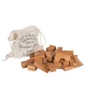 Drewniane klocki naturalne 50 elementów w worku dla dzieci. Wooden Story Drewniane Klocki w Worku – Naturalne XL 50 elementów
