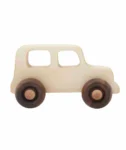 Drewniane auto na kółkach w kolorze naturalnym zabawka dla dziecka. Wooden Story Drewniana Zabawka na Kółkach Auto Off Road