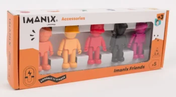 Pięć magnetycznych ludzików w różnych kolorach do zabawy dla dzieci. Imanix magnetyczne ludziki FRIENDS 5 el