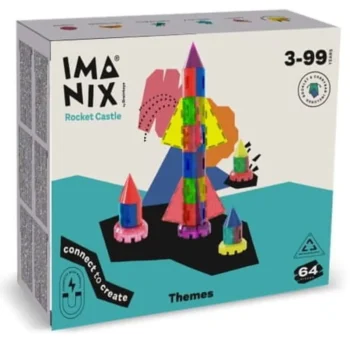 Klocki magnetyczne rakieta 64 elementy dla dzieci i dorosłych. Imanix klocki magnetyczne ROCKET 64 elem
