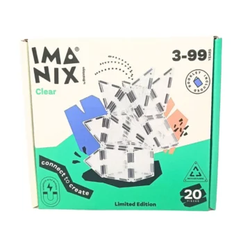 Klocki magnetyczne przezroczyste 20 elementów dla dzieci i dorosłych. Imanix klocki magnetyczne CLEAR 20 elem