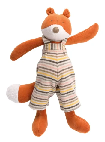 Pluszowa maskotka lis w pasiastych spodniach dla dziecka 30 cm. Moulin Roty Maskotka lis Gaspard 30cm