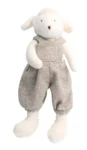 Pluszowa maskotka owca w szarych spodniach dla dziecka. Moulin Roty Maskotka owca Albert 30cm