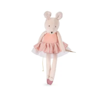 Pluszowa różowa myszka w sukience baletnicy dla dziecka. Moulin Roty Maskotka różowa myszka SZKOŁA TAŃCA