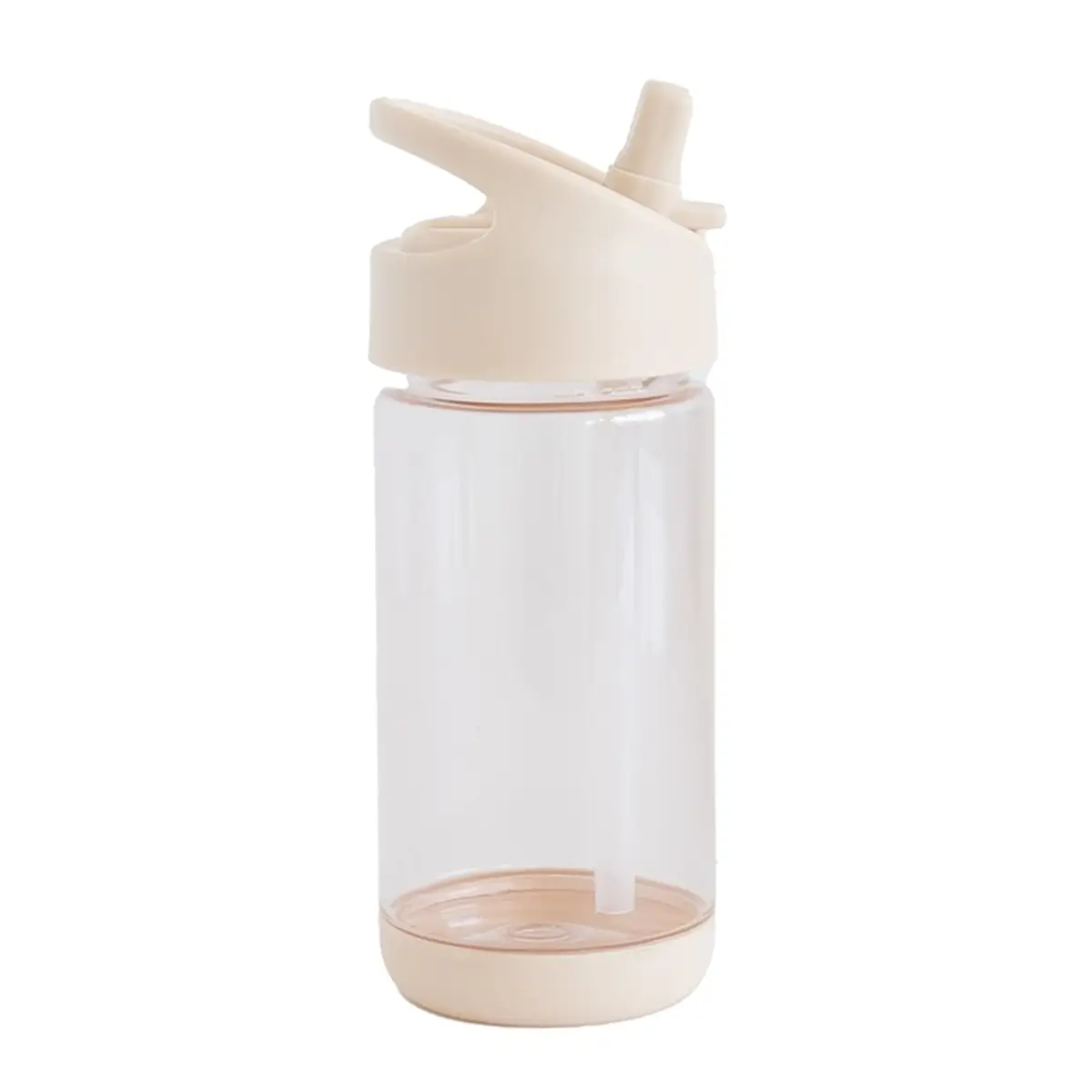 Bidon dla dziecka przezroczysty z beżową zakrętką i ustnikiem 350 ml. 3 Sprouts Bidon dla Dziecka 350ml Recycled Sand