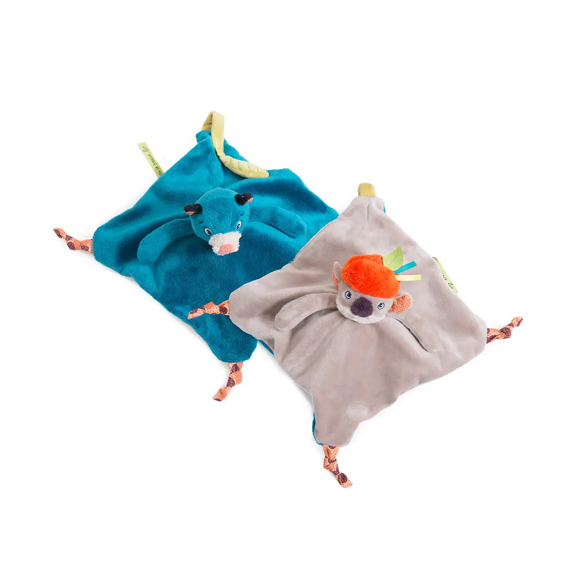 Dwustronna maskotka przytulanka koala i pantera miękka dla dziecka. Moulin Roty Maskotka 2w1 KOALA i PANTERA
