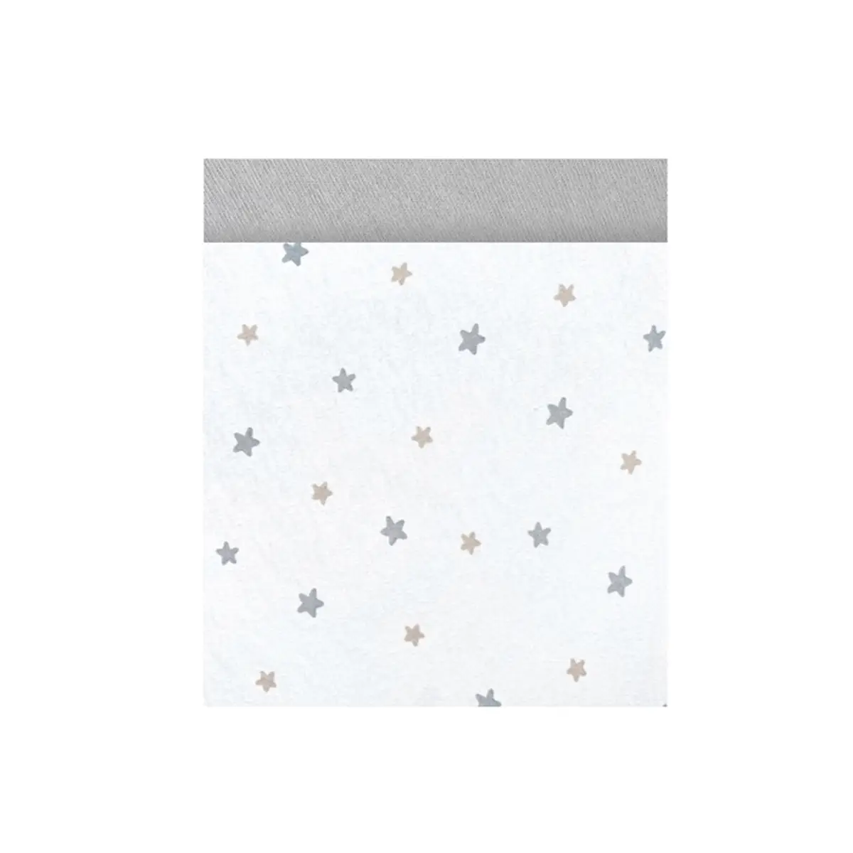 Prześcieradło do łóżeczka białe w szare i beżowe gwiazdki dla niemowlaka 80x40 cm 2 sztuki. Shnuggle Prześcieradło 80x40cm Air Lite Crib 2szt Stars