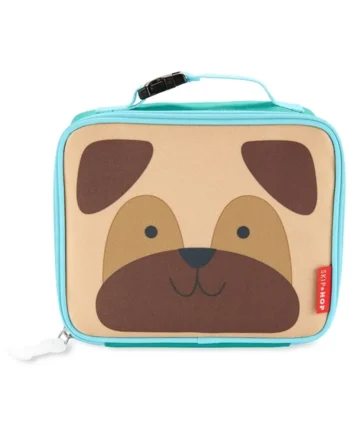 Turkusowa torba termiczna na lunch z motywem mops dla dziecka. Skip Hop Torba Termiczna Lunch Bag Mops ZOO