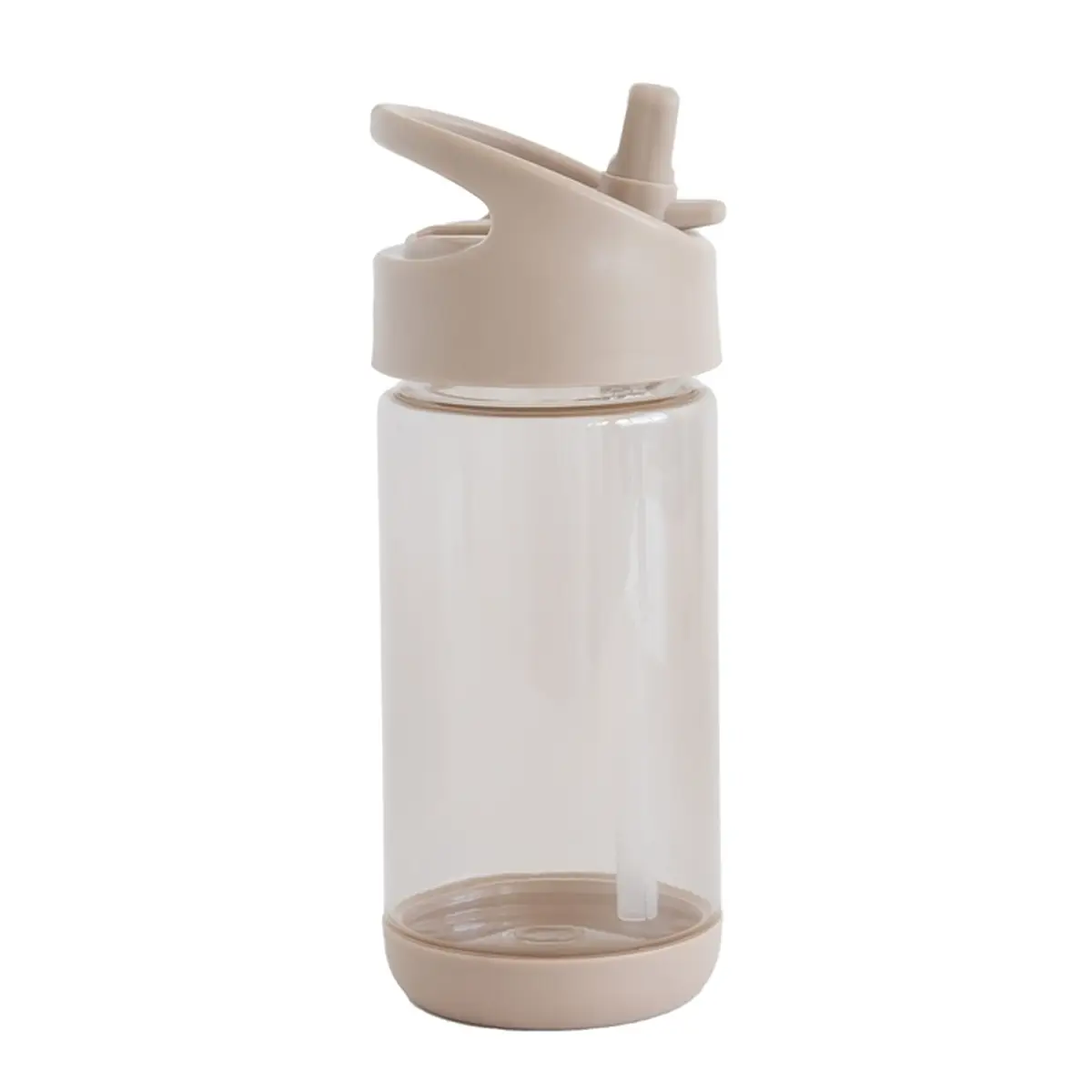 Bidon dla dziecka przezroczysty z beżową zakrętką i ustnikiem 350 ml. 3 Sprouts Bidon dla Dziecka 350ml Recycled Taupe