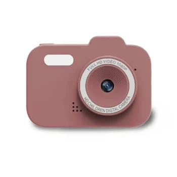 Różowy cyfrowy aparat fotograficzny dla dzieci z obiektywem i migawką. ZAZU Fun Aparat Cyfrowy dla Dzieci Pink