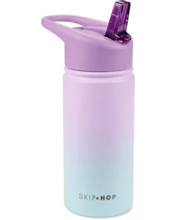 Termiczny bidon dla dziecka 450 ml fioletowo niebieski z ustnikiem. Skip Hop Butelka Termiczna z Ustnikiem 450ml Ombre Purple Wander