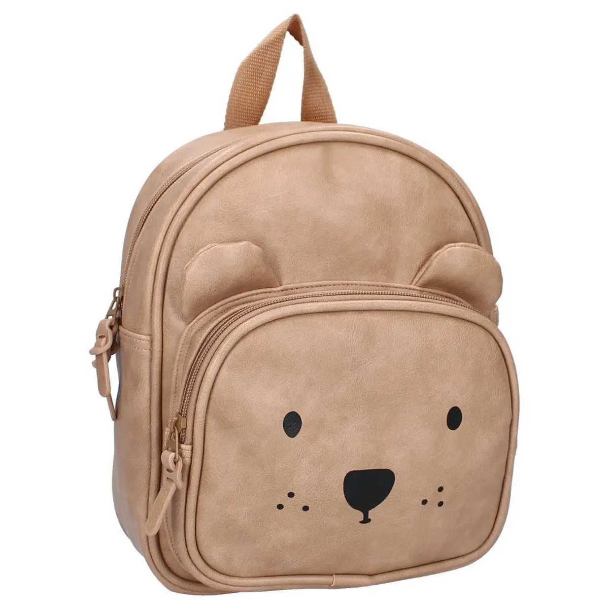 Plecak dziecięcy beżowy z motywem misia z uszami dla dziecka. Kidzroom Plecak dla dzieci Beary Excited sand